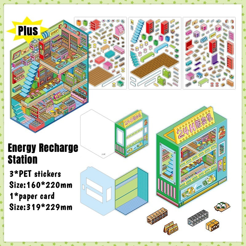 3D World Builder Sticker Collection | Create 12 Magical Mini-Universes | Ultimate Creative Playtime