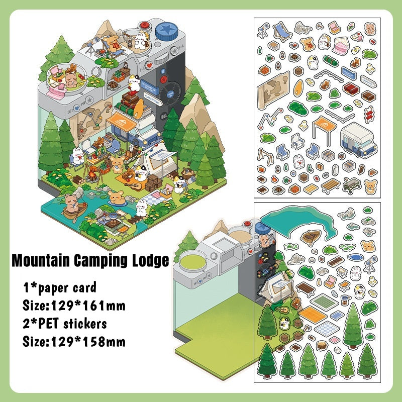 3D World Builder Sticker Collection | Create 12 Magical Mini-Universes | Ultimate Creative Playtime