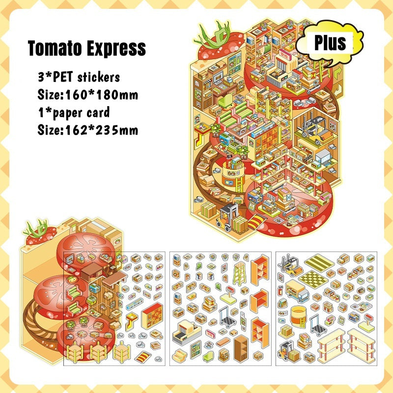 3D World Builder Sticker Collection | Create 12 Magical Mini-Universes | Ultimate Creative Playtime