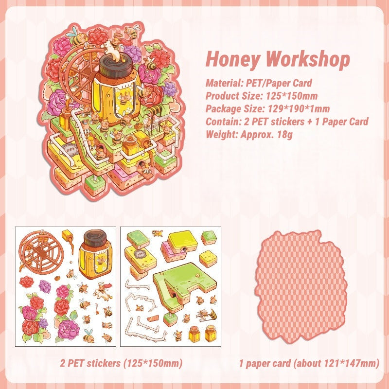 3D Fantasy & Adventure Sticker Set | Build Your Miniature Wonderland | Creative Fun for All Ages