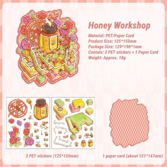 3D Fantasy & Adventure Sticker Set | Build Your Miniature Wonderland | Creative Fun for All Ages