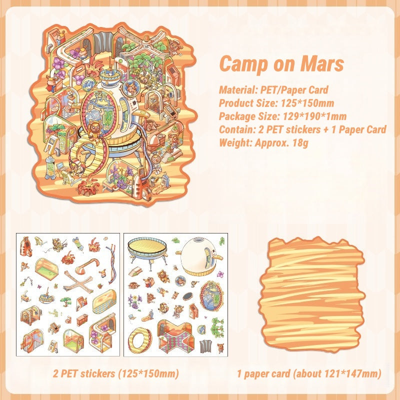 3D Fantasy & Adventure Sticker Set | Build Your Miniature Wonderland | Creative Fun for All Ages
