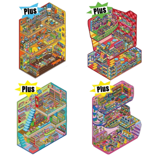 3D World Builder Sticker Collection | Create 12 Magical Mini-Universes | Ultimate Creative Playtime