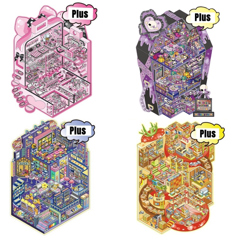 3D World Builder Sticker Collection | Create 12 Magical Mini-Universes | Ultimate Creative Playtime