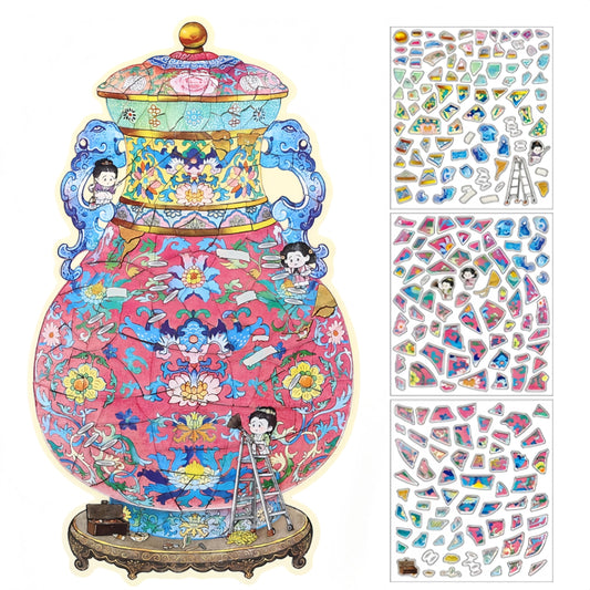 3D Sticker Scenes Plus Size Antique Restoration Sticker Set｜Stress-Relief DIY Craft｜Therapeutic Time Companion